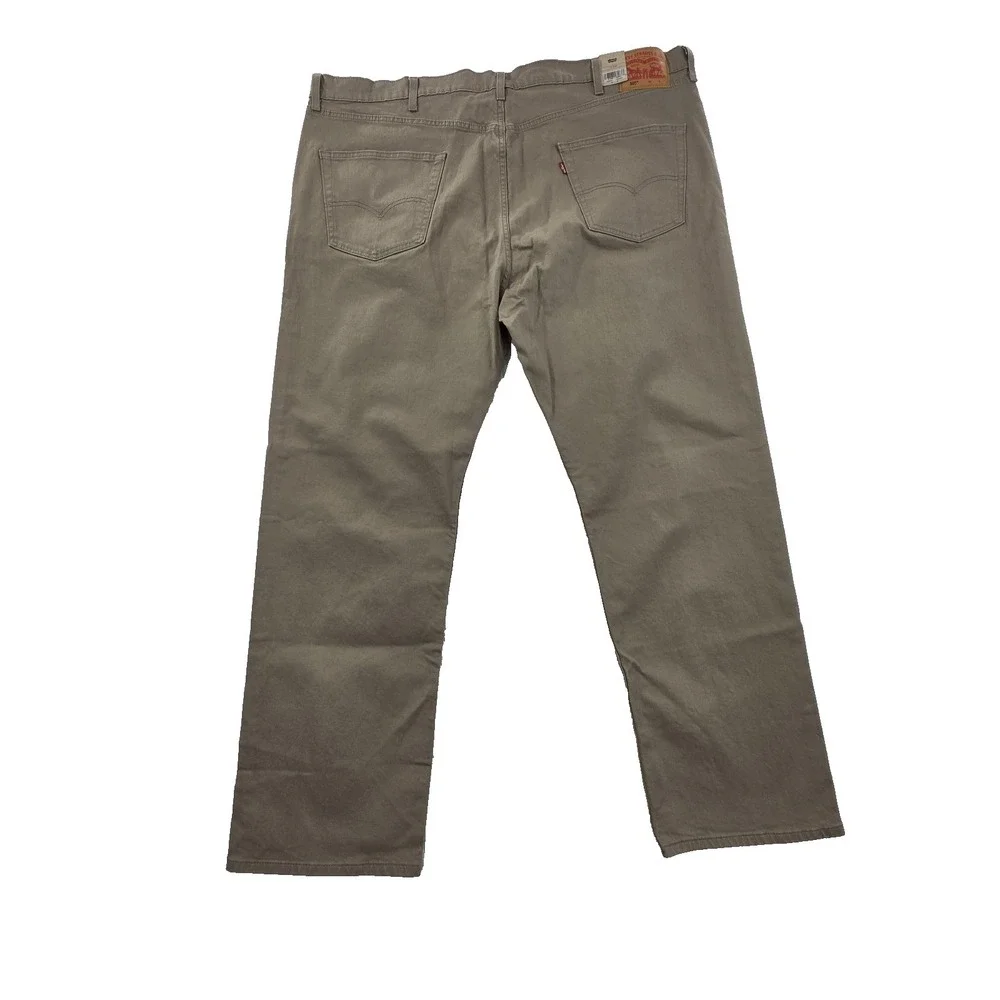 Levi's 505 Regular Fit Jeans Men's Big & Tall 50x34 Tan Stretch Denim NEW NWT